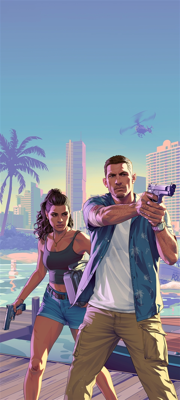 《GTA6》官网男女主角介绍更新！雌雄大盗超清壁纸公布