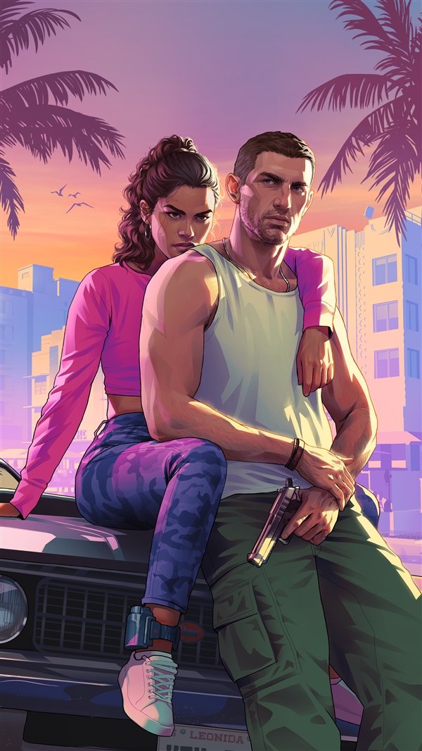 《GTA6》官网男女主角介绍更新！雌雄大盗超清壁纸公布