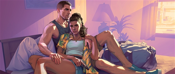 《GTA6》官网男女主角介绍更新！雌雄大盗超清壁纸公布