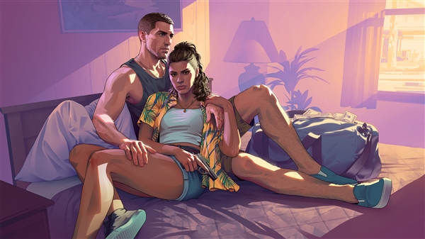 《GTA6》官网男女主角介绍更新！雌雄大盗超清壁纸公布