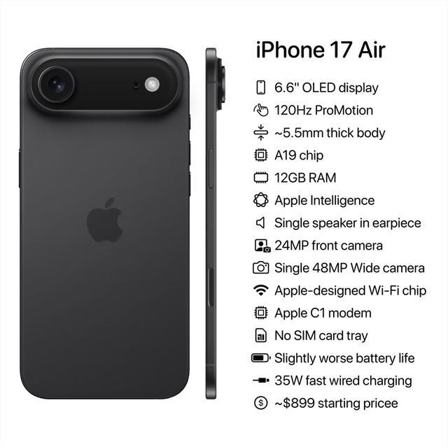 iPhone 17 air 配置参数图片一览，你还有补充的吗？