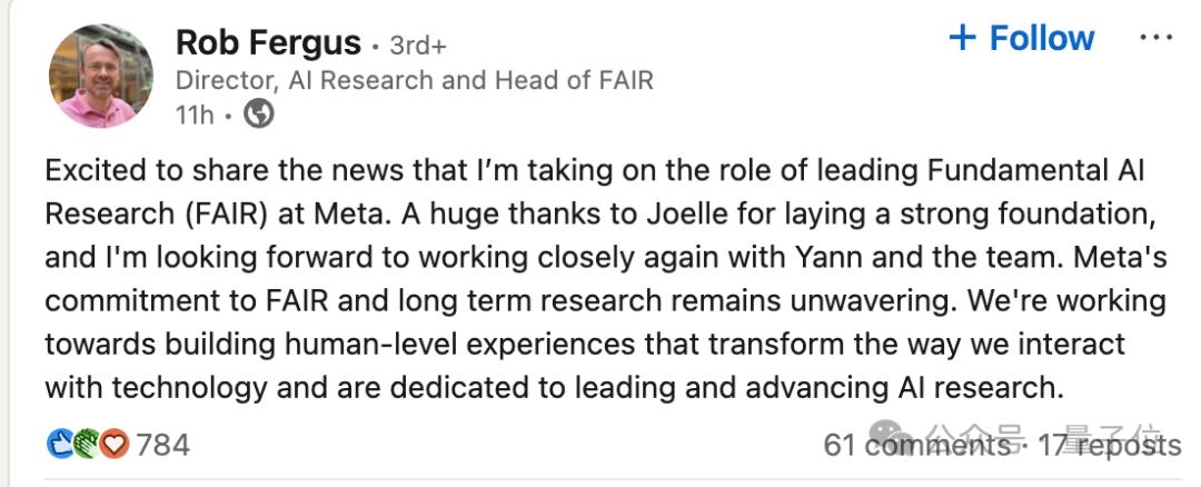 顶尖科学家Rob Fergus重掌FAIR，15万引用学者回归Meta，战略转向AGI
