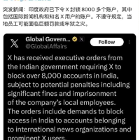 印度要求封禁8000多个社交媒体账户 封禁原因绝口不提