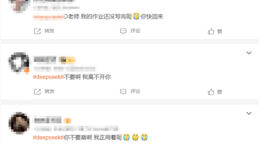 “DeepSeek崩了”登热搜第二 内部人员：正在处理中