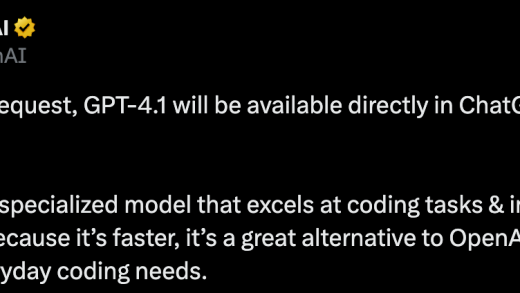 OpenAI 将其 GPT-4.1 模型引入 ChatGPT