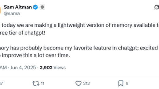 免费使用！OpenAI发布ChatGPT记忆功能，秒变私人助理