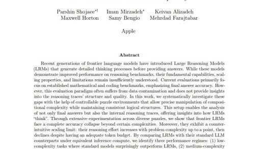 苹果最新研究：现有 AI 大模型“更像是在记忆，而非真正的推理”