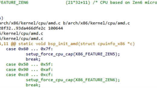 AMD顶级CPU：Zen6架构霄龙现身Linux补丁！有望明年发布