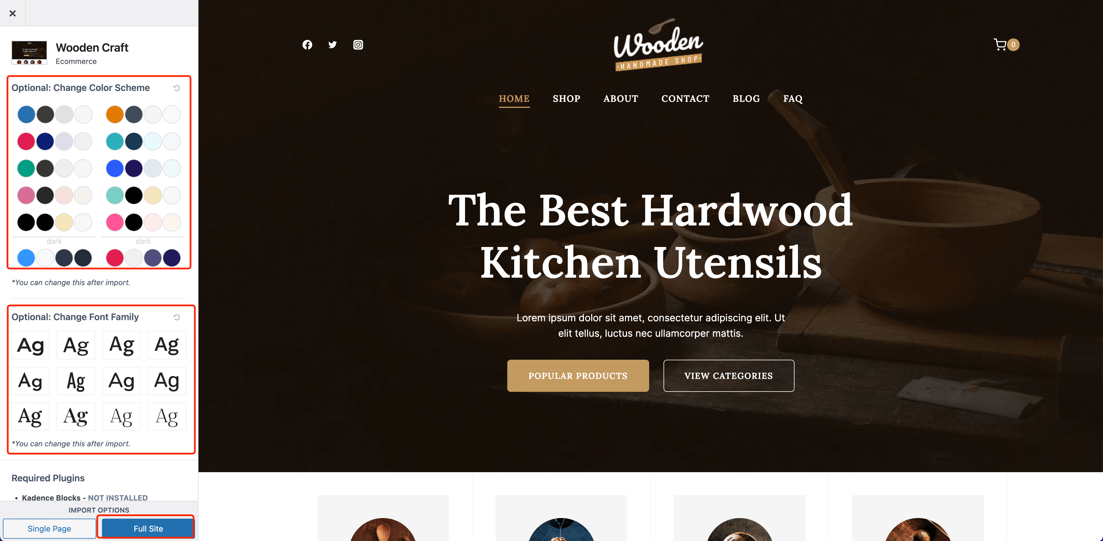 设置主题配色、字体等