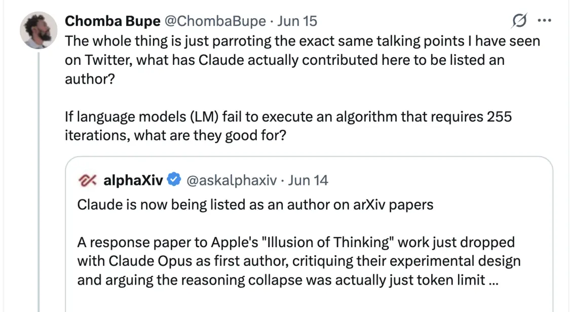 苹果的论文被硅谷AI圈围殴了