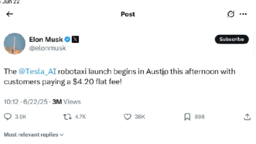 马斯克画了九年的大饼 特斯拉无人车终于上路载客了