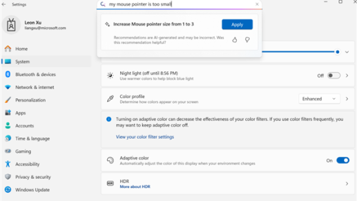 微软发布全新Mu模型！集成于Windows 11、优化搜索体验