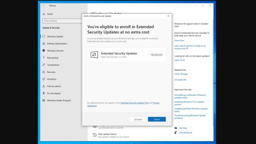 微软向个人和企业开放Windows 10 ESU扩展安全更新注册 需付费或积分兑换