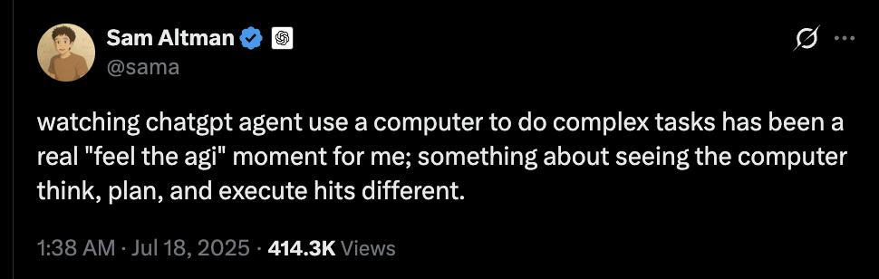 ChatGPT Agent:没超越Manus的能力范畴,但看到了端到端的曙光