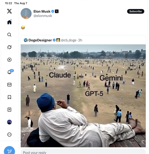 马斯克起诉苹果偏袒OpenAI：却被网友用DeepSeek打了脸！