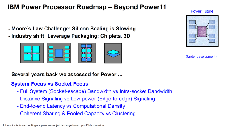 IBM Power 处理器路线图重点介绍了小芯片、3D 封装和未来系统重点战略。