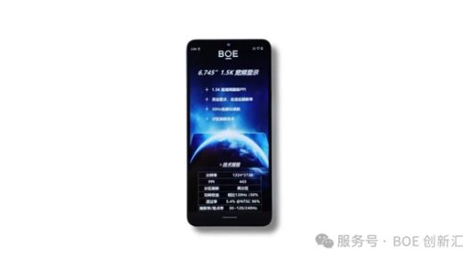 LCD永不为奴！京东方推出6.745英寸1.5K高端LCD屏：1500nit、446PPI