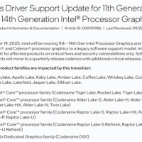 没有Day0游戏支持了：Intel 11 – 14代酷睿核显驱动转向传统支持！每季度一次
