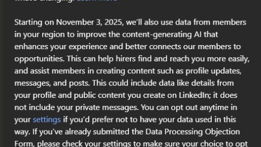 微软旗下领英：将默认使用用户数据训练AI模型！