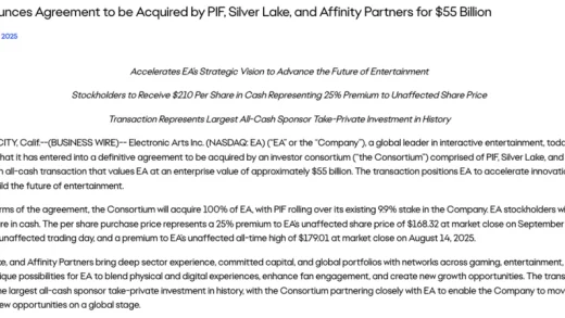 游戏巨头EA，要被卖了