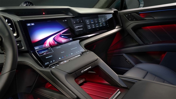 保时捷纯电卡宴官图发布：首次用上12.25英寸弧形曲面中控屏