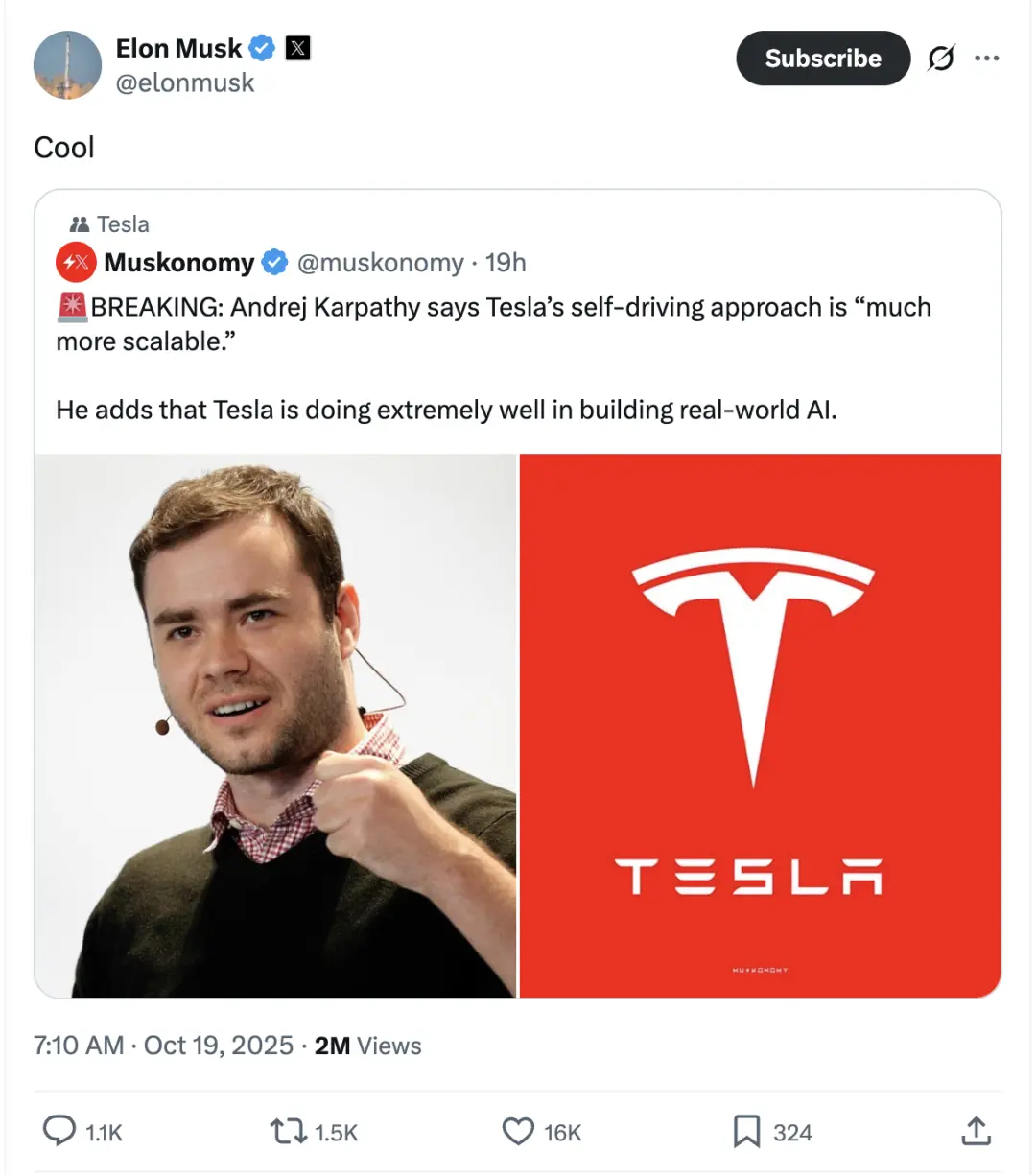 马斯克发起编程人机大战 卡帕西说了不