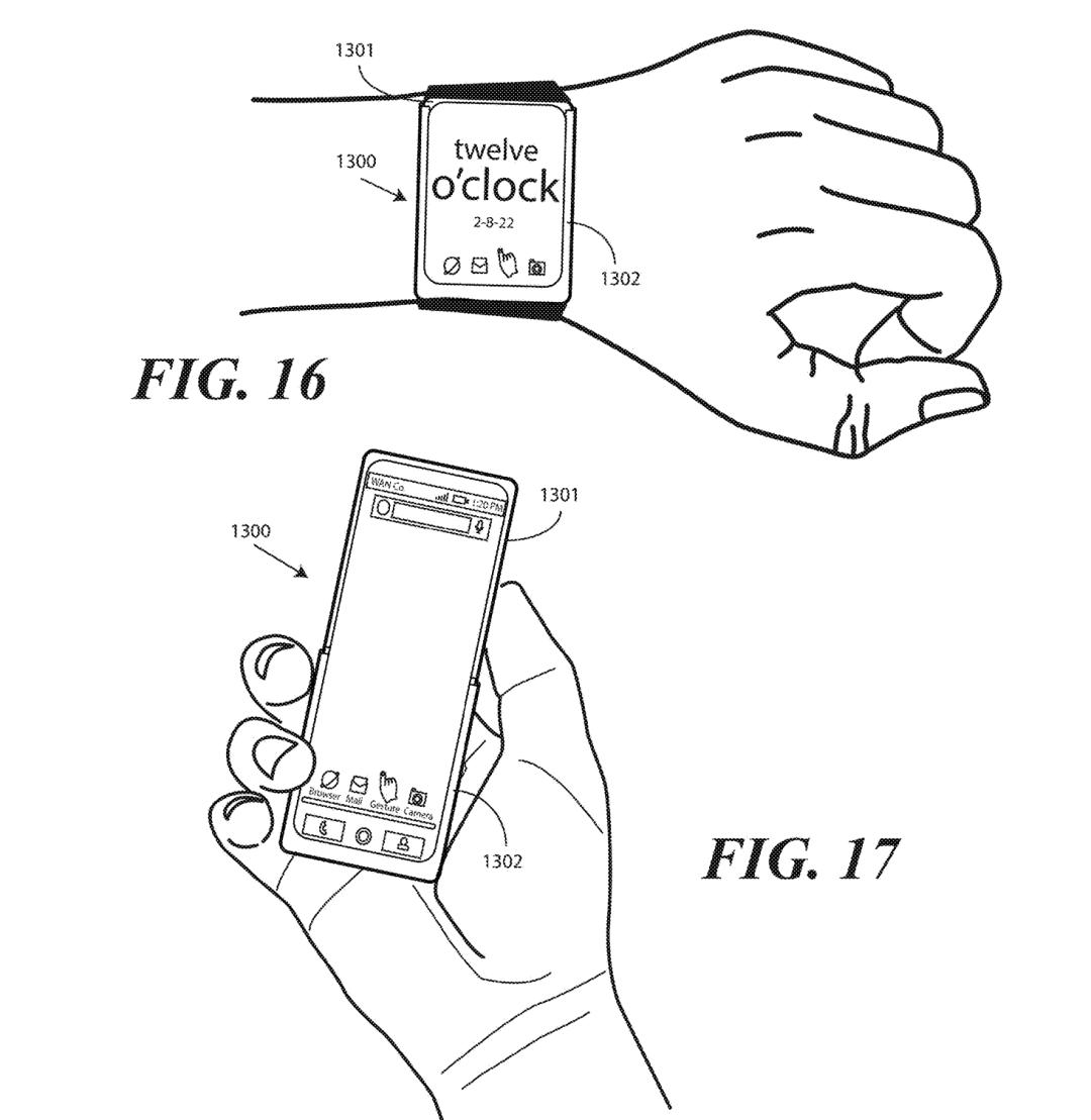 新专利曝光，“手表”可变“手机”，卷轴拉伸设计