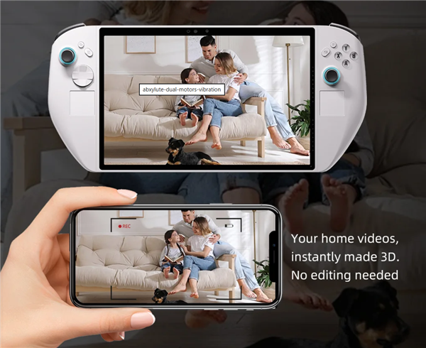 终于看到第二款Lunar Lake掌机！不知名小牌子 11寸巨型裸眼3D屏幕