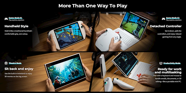 终于看到第二款Lunar Lake掌机！不知名小牌子 11寸巨型裸眼3D屏幕