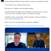 马斯克称Neuralink植入者的交流速度几乎和正常人一样快