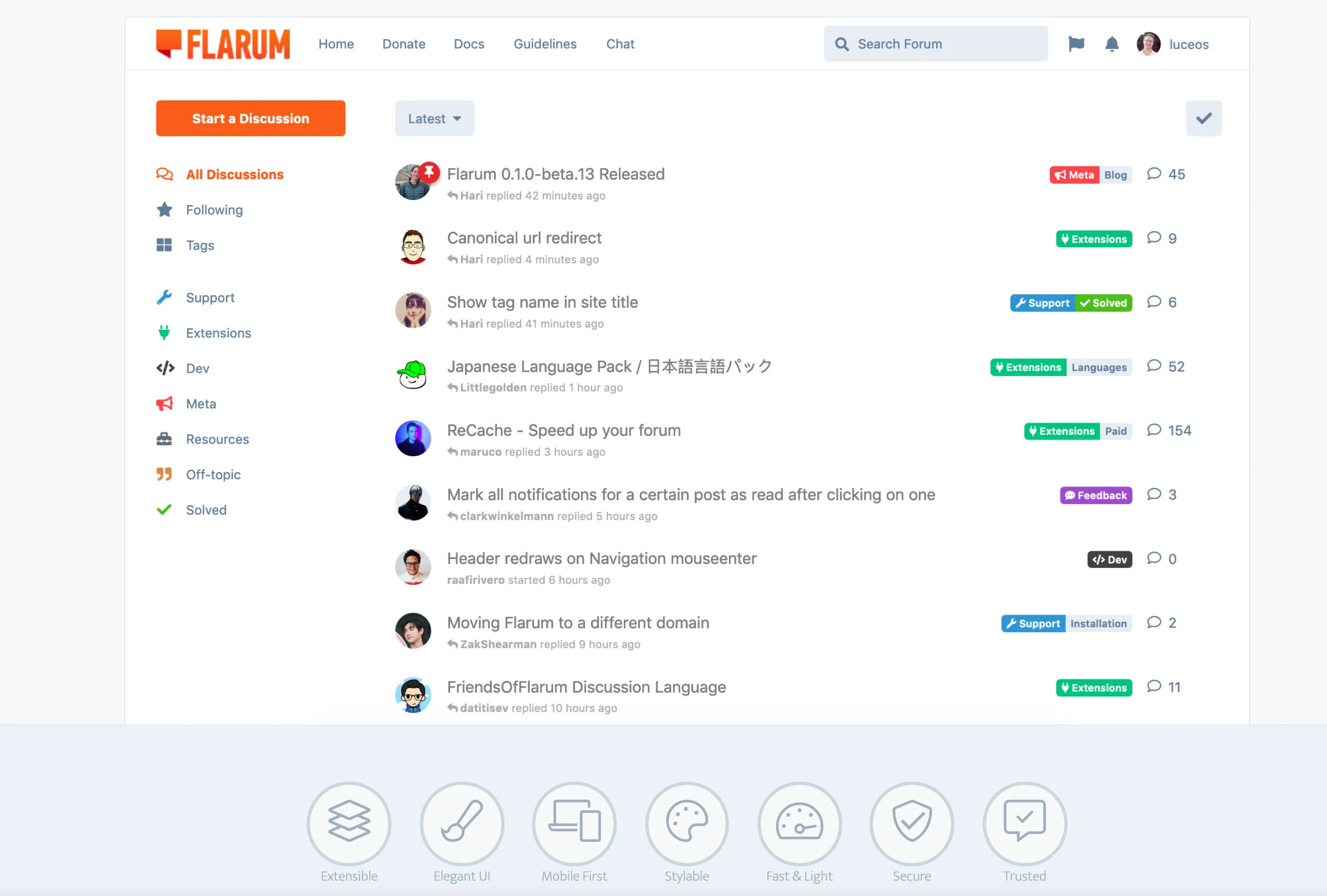 flarum 论坛讨论软件