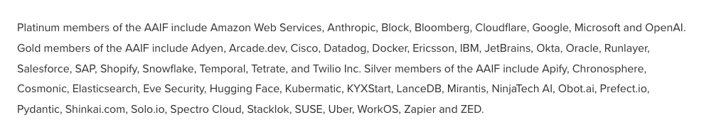 AI代理“行会”成立 谷歌、微软、亚马逊、OpenAI、彭博均在列