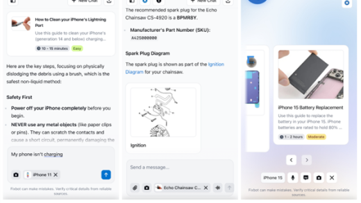 iFixit推AI维修助手FixBot：可上传故障图片获取解决方案