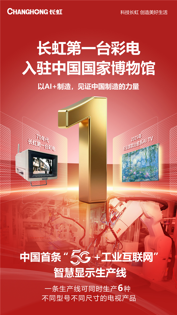 50岁了！长虹第一台彩电入驻中国国家博物馆