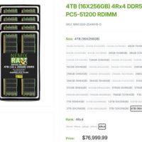 4TB内存套装售价近540000元！比一辆跑车还贵