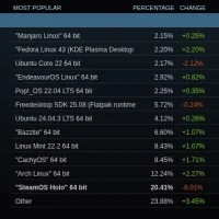 Steam 2025年度硬件调查：Linux玩家占比升至3.19%