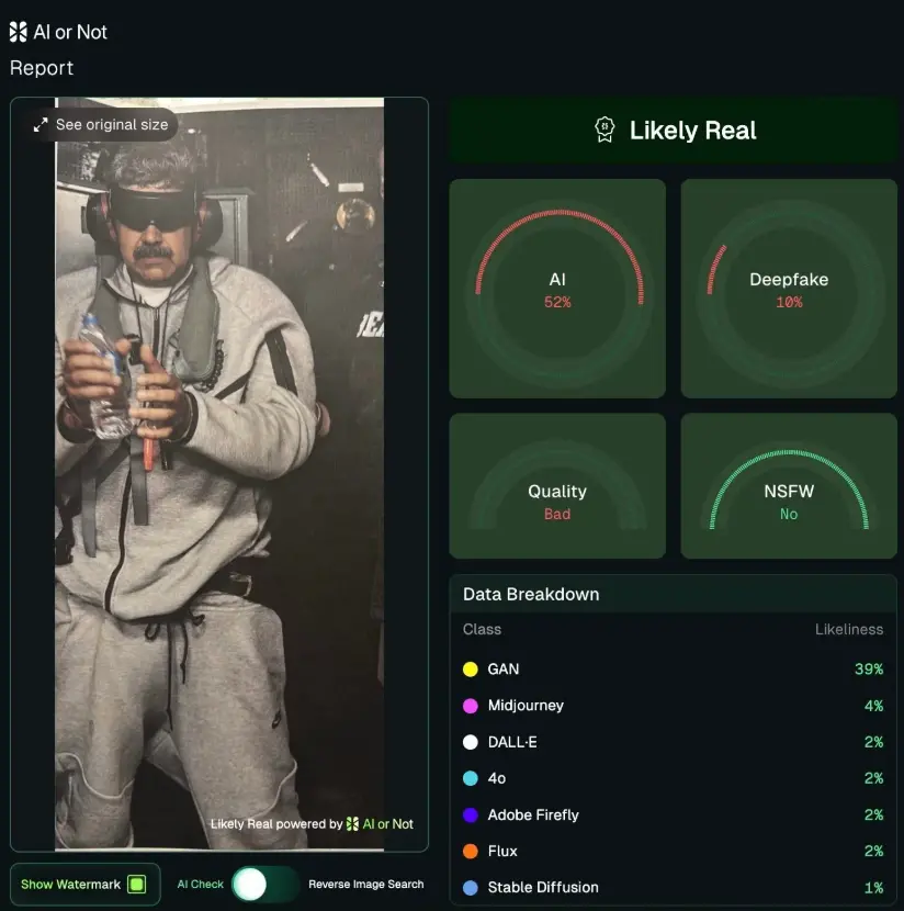 特朗普发布的马杜罗被捕照是AI生成？《纽约时报》如此评估